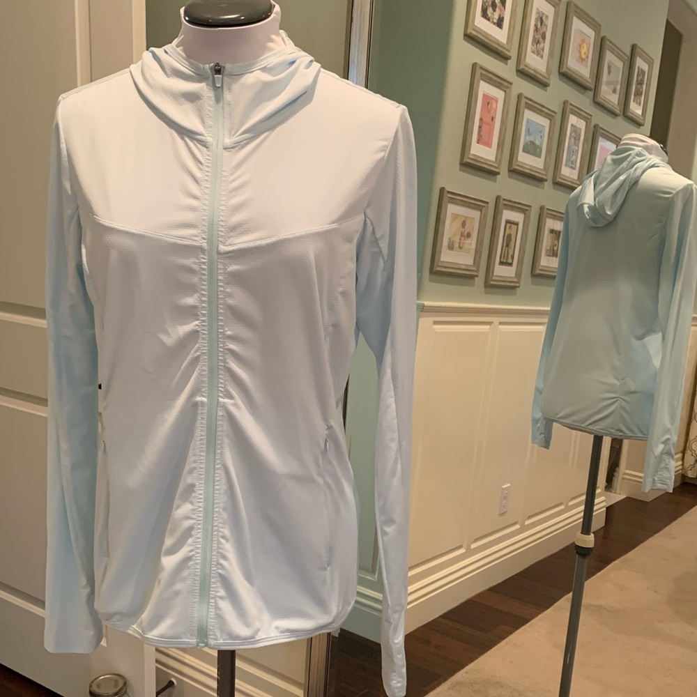 Light Blue Zip-Up Hoodie